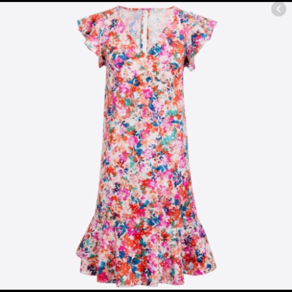 NWT J. Crew Mercantile Size 2 Floral Ruffle Dress